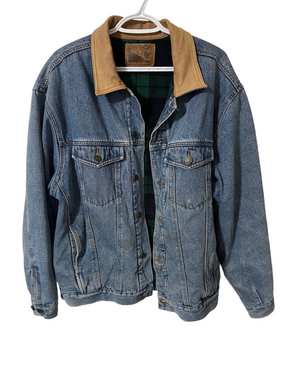 Vintage Canada Sportswear Truckers Fleece Lined Denim Jacket Size Large